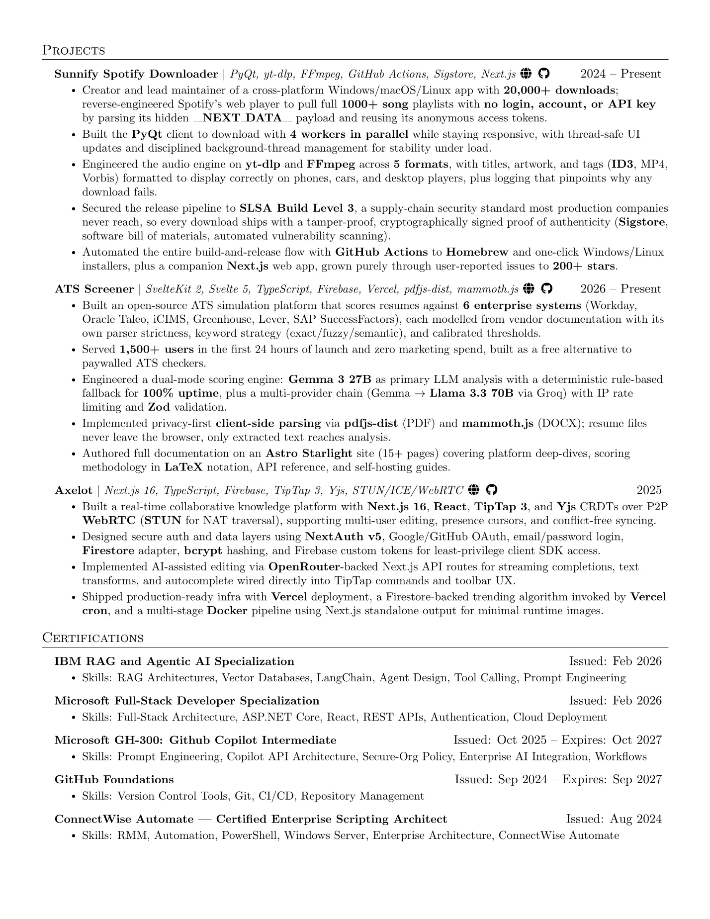 Sunny Patel resume, page 2